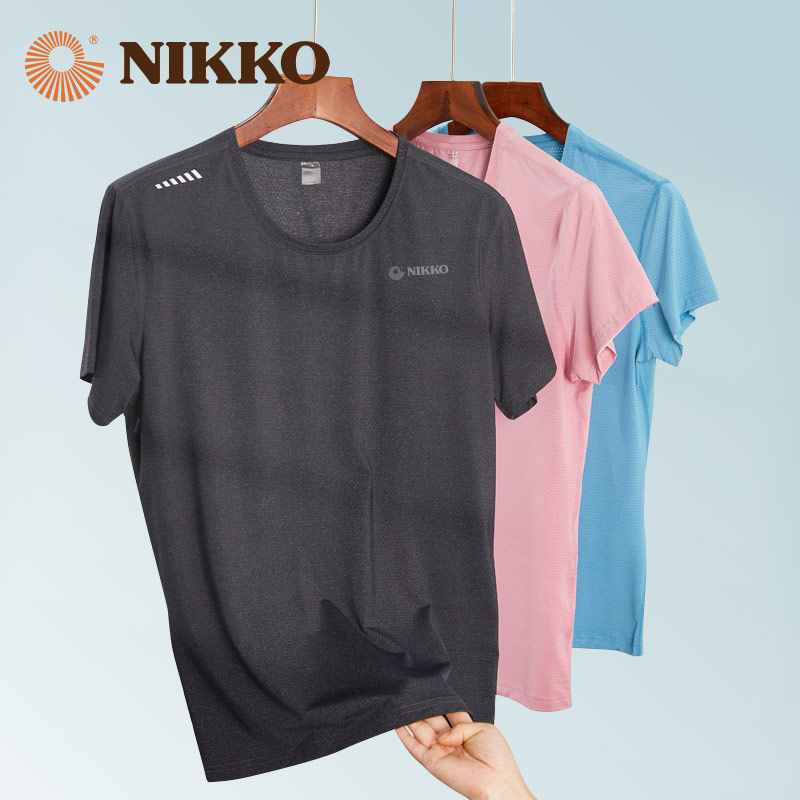 Nikko day high ice silk short sleeve T-shirt men's sports T-shirt summer breathable running fitness jacket quick drying
