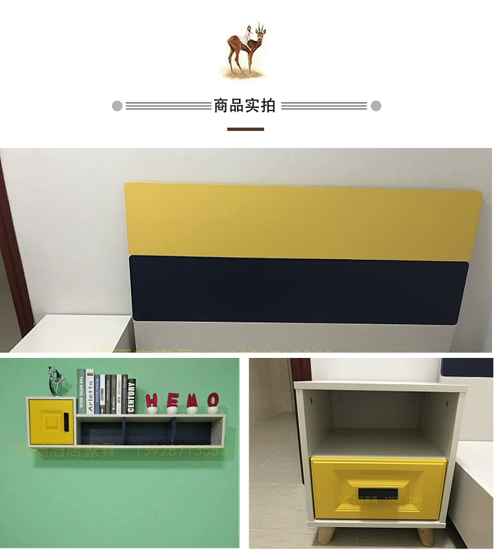 Nội thất khách sạn tùy chỉnh giường khách sạn nội thất căn hộ cho thuê phòng đầy đủ phòng tiêu chuẩn giường TV tủ bàn