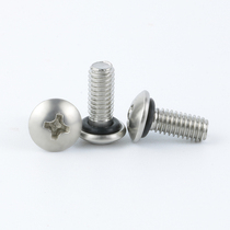 Cross round head pan head waterproof screw with sealing ring screw M2M3M3 5M4M5M6 Stainless steel 304