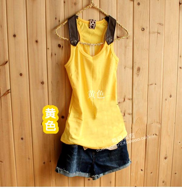 Phiên bản Hàn Quốc mỏng của cotton mới tinh khiết màu cotton vai áo sơ mi nhỏ quai đeo quai đáy thắt lưng vest nữ mùa hè - Cộng với kích thước quần áo mẫu áo sơ mi nữ đẹp 2021