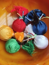 5 color set] Tibet Lhasa Zhaji Zhajilam treasure pills with five surnames of the God of Wealth fragrant grains with fire paint brand