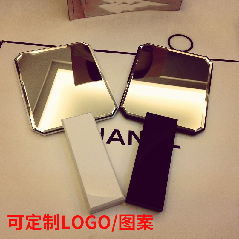 Korean beauty salon oral dental makeup mirror handle handheld hand mirror portable with acrylic LOGO custom