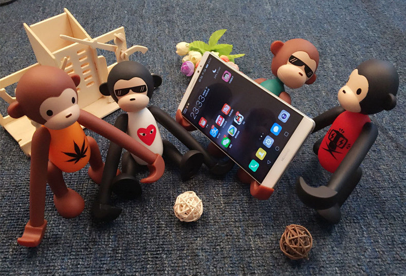 Armor King Cute Monkey Toy Adjustable Digital Support for 3.5-6 inch Phones & 7-10 inch Tablets