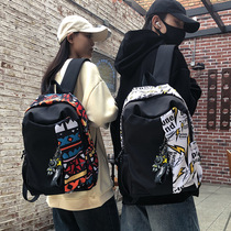 American high street graffiti schoolbag boys fashionable backpack for middle and high school students with good looks for spring outings