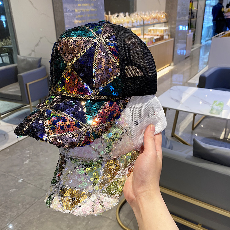 Boomer Hats Woman South Korea Colorful sequel Duck Tongue Cap Summer Breathable Mesh Yarn Baseball Cap Out of the Walking Street Sun Hat