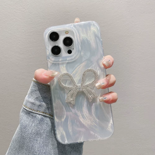 Apple, совместимый iPhone 16, креативный чехол для телефона с бантиком, защитный чехол, 16promax, iphone, 12