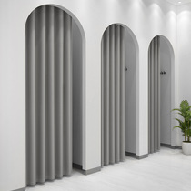 High-end flannel fitting room door curtain cloakroom door curtain clothing store dressing room curtain custom size LOGO without punching