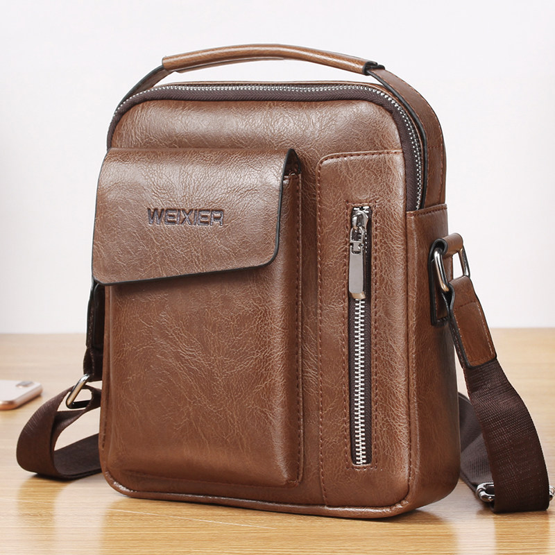 Casual Men's Bags Men's Shoulder Bags Messenger Bags Leather Pouches Small Handbags Leather Bags Trendy Mobile Phone Bags Backpacks