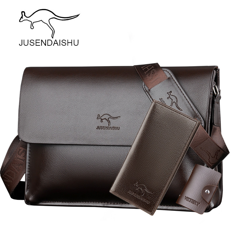 Leather Men's Bags Men's Shoulder Bags Messenger Bags Horizontal Casual Leather Bags Trendy Backpacks Men's Business Briefcases