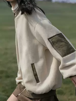 HAVERICE restaurant two-sided lamb hair coat coat women tide