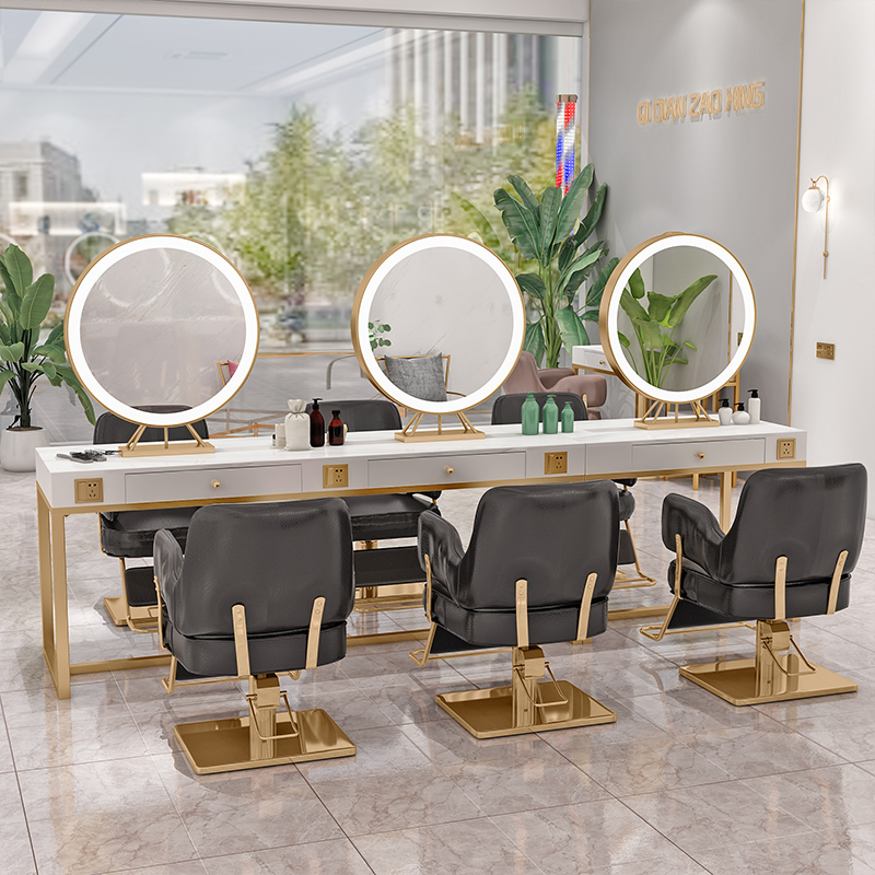 Photo studio dressing table beauty salon professional double-sided mirror wedding dress shop studio double-sided net red makeup table commercial