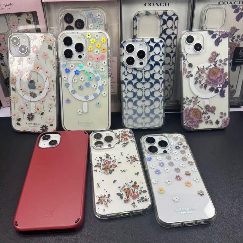 Genuine Coach Suitable for iPhone 13 /14 Phone Case 15Pro Anti-Fall Protective Cover 14Plus Magnetic Charging 14Pro Shell 13Pro Apple 13