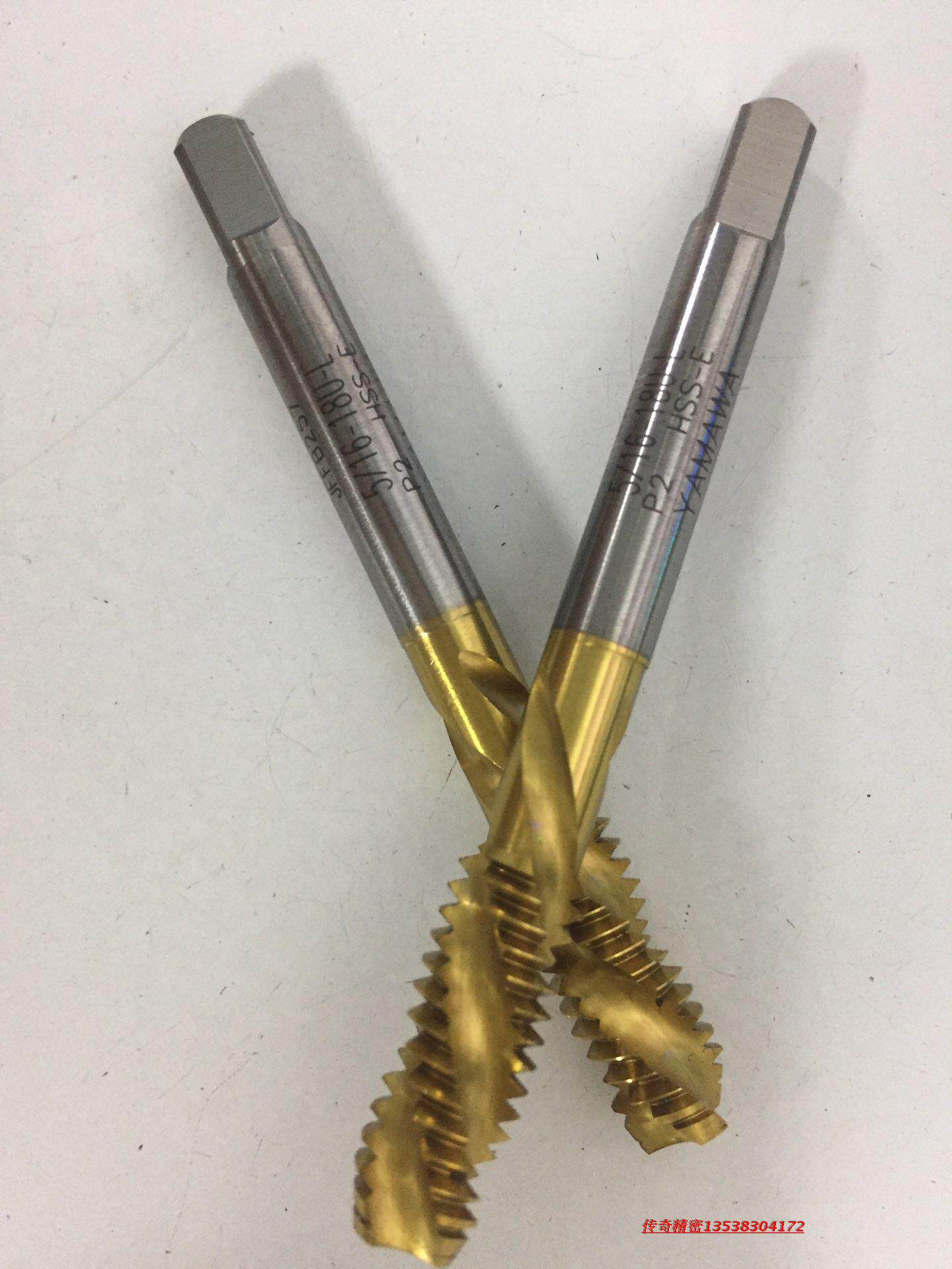 Japan YAMAWA titanium-plated left tooth screw tap 1 4-20-28 5 16-18-24 3 8-16-24 US