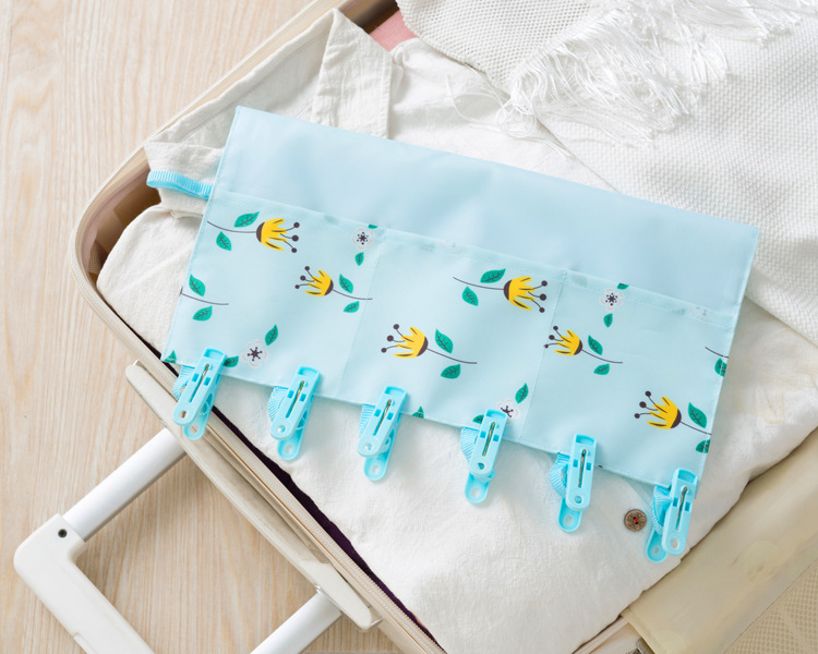 Du lịch đa chức năng cộng với túi quần áo kẹp giá phơi di động giá phơi đồ du lịch gấp quần áo kẹp - Rửa sạch / Chăm sóc vật tư túi đựng đồ cá nhân mini