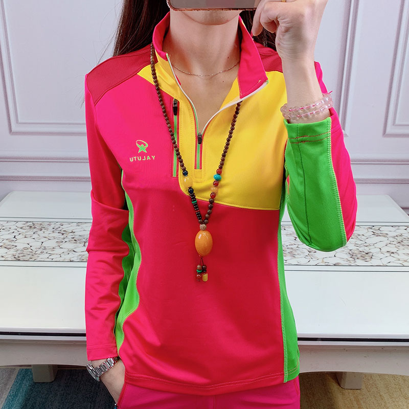 Outdoor new spring and Autumn women's long-sleeved quick-drying T-shirt sun protection large size elastic running sports mountaineering suit jacket