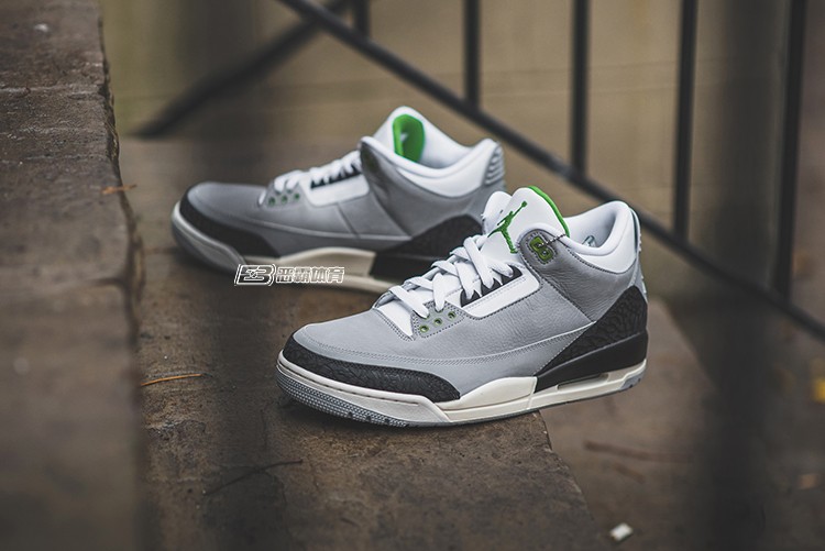 Bully Sports AIR JORDAN 3 Giày bóng rổ AJ3 Bản thảo diệp lục Xám xanh 136064-006 shop giày bóng rổ hà nội