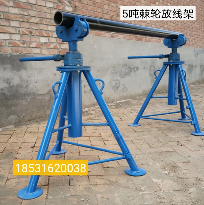 5 tons ratchet type triangle frame spiral wire release frame wire release car Hydraulic cable lifting frame Hand-cranked spiral