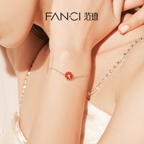 Fanci Fan Qi jewelry ten Awn star 18K gold bracelet female Diamond red agate gold white mother shell bracelet ins