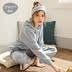 Jing Yun 2019 new xuân nữ đồ ngủ cotton dài tay nữ dịch vụ nhà mũ trùm đầu thể thao lỏng lẻo - Bên ngoài ăn mặc các kiểu đồ bộ mặc ở nhà đẹp Bên ngoài ăn mặc