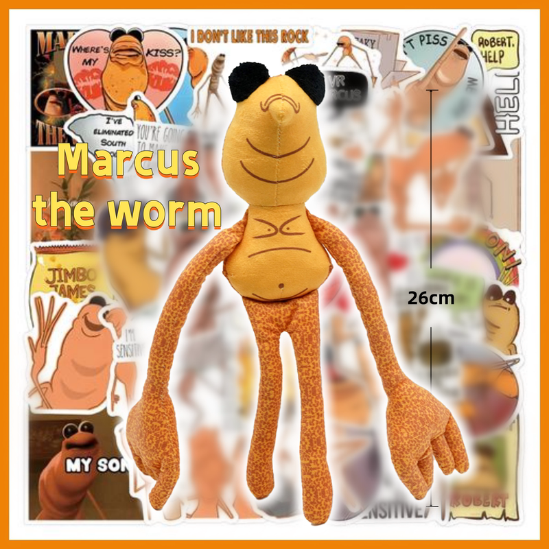 New Cross-Border Vrchat Worm Marcus the Worm Plush Toy Doll in the Shape of a Reptile
