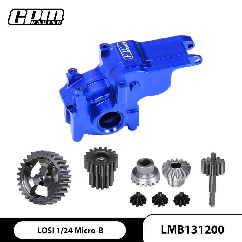 Losi 1/24 Micro-B Aluminum Alloy 7075 Gearbox + Chrome Steel Transmission Gear Kit