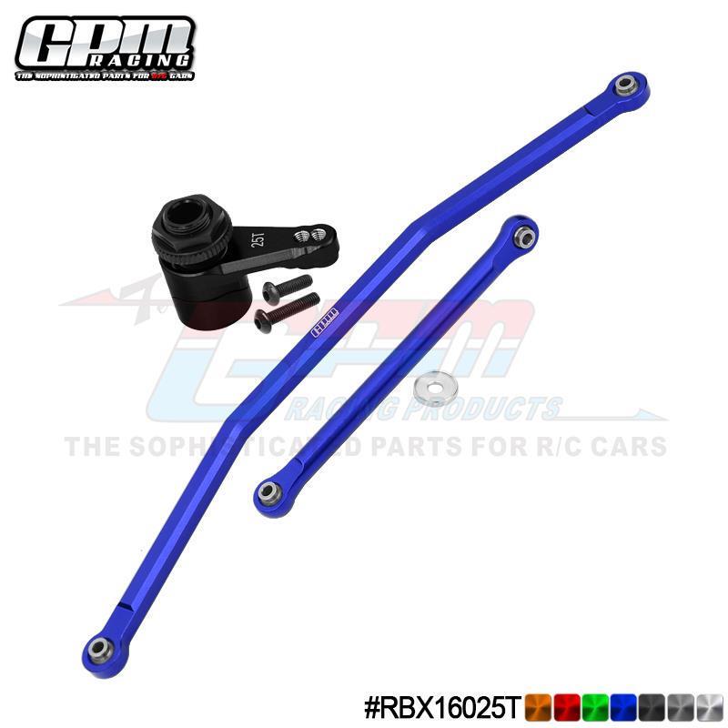 Axial 1/10 Rbx10 Metal Front Steering Tie Rod + 353.75kg Hole Spring-Loaded 25t Servo Arm