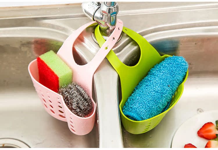 Bồn rửa chén bằng nhựa lưu trữ giỏ treo giỏ đồ dùng nhà bếp chảo chống dính