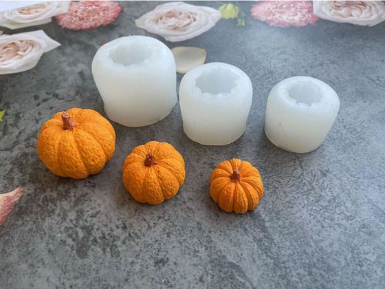 立体大小南瓜硅胶模具手工DIY香皂模巧克力慕斯蛋糕香薰蜡烛模具