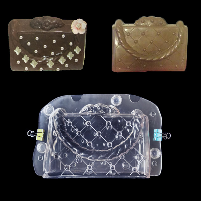 Mới 3D Stereo Tote Chocolate Khuôn Khuôn Túi Nữ Khuôn Sôcôla DIY Handmade Jelly Khuôn khuôn bánh khọt