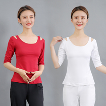  Van di duo yoga clothes top women with chest pads white spring and summer new long-sleeved running sports fitness yoga clothes