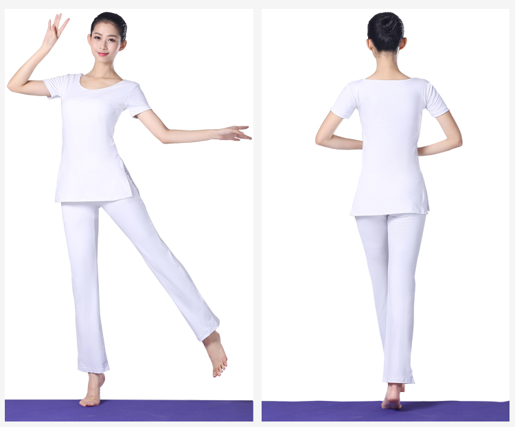 Quần áo Yoga Vatican phù hợp với phụ nữ màu trắng phần dài chia mùa thu và mùa đông quần áo thể dục thể thao tập yoga khiêu vũ quần áo thảm tập yoga