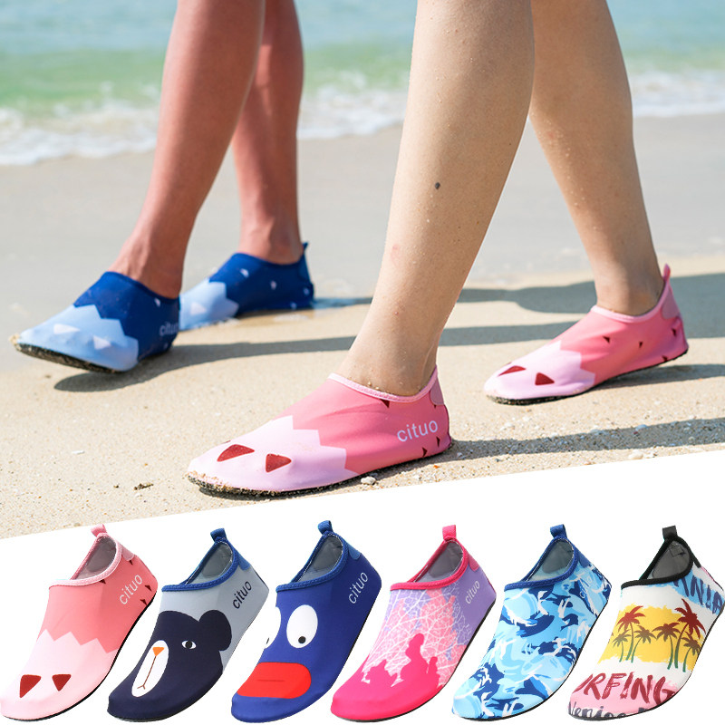 Beach shoes women's diving shoes snorkeling shoes adult non-slip anti-cut soft bottom children's beach socks wading shoes men's swimming shoes