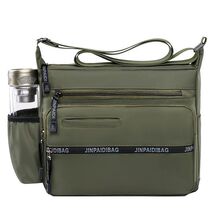 Anti Splash Rain High Face Value Horizontal square Water Cup Position Letters Webbing Men Single Shoulder Diagonal Satined IPAD Magazine Backpack