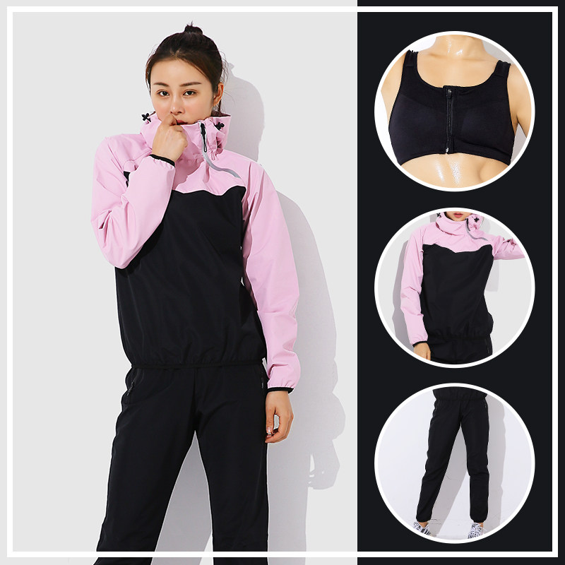 Sweatshirt Woman Weight Loss Coat Large Size Suit Sport Sweating Slim Fit Fattening Women Running Fitness Suit 200 Catty Sweatshirt