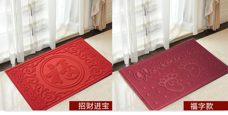 Sàn nhà mat thảm nhập door mat loại bỏ bụi non-slip dày nhựa cao su PVC suede ybRX