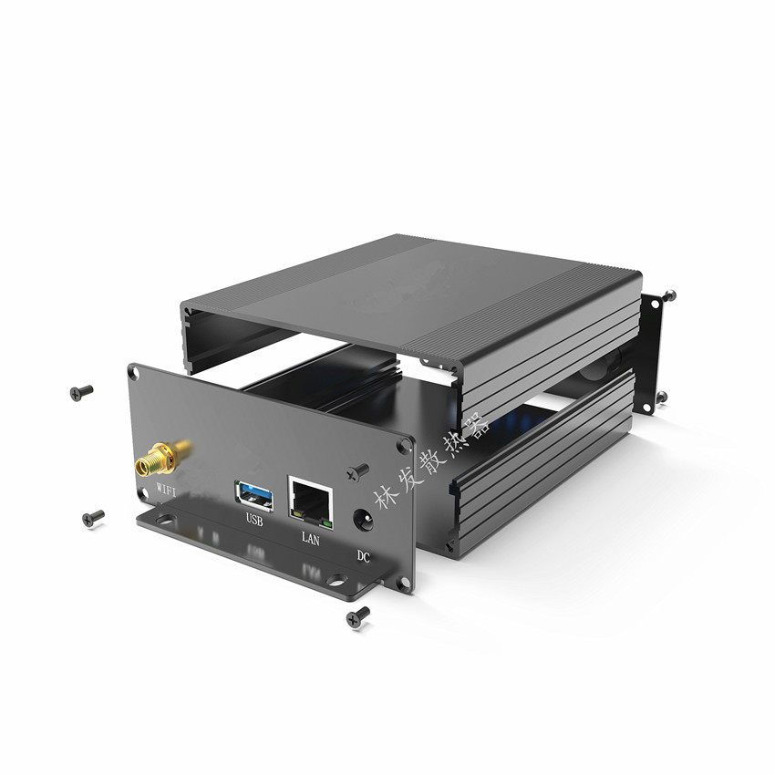 107 * 47 electronic components aluminium extrusion material housing controller aluminium alloy housing PCB circuit board aluminium shell customization