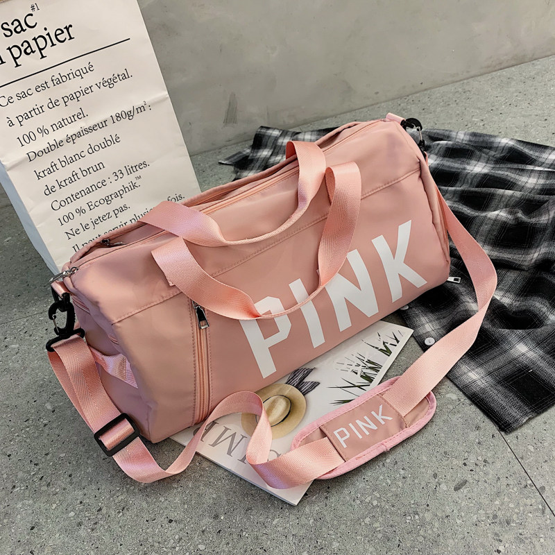 Net red travel bag female portable large capacity Light short distance backpack cute small luggage bag dry and wet separation Fitness Bag