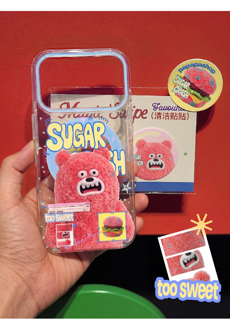 PaPaPa Burger Bear Cartoon iPhone Case