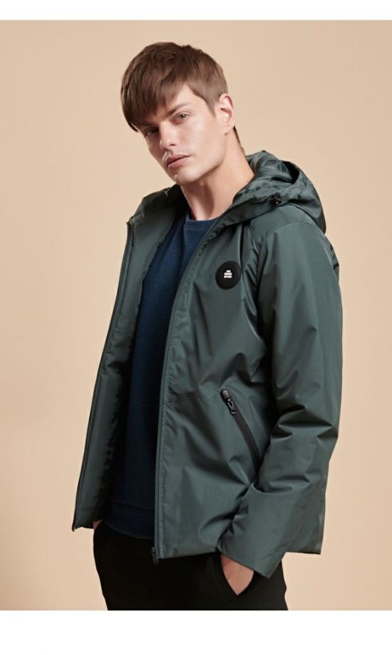 Áo khoác 361 độ 2018 ấm áp trùm đầu mùa đông dày dây kéo nam lụa áo khoác cotton áo khoác lông vũ nữ