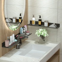 Toilet Mirror Front Shelf Free to punch wall-mounted bathroom Toilet Wash Stand Bathroom Toilet Cosmetic storage rack