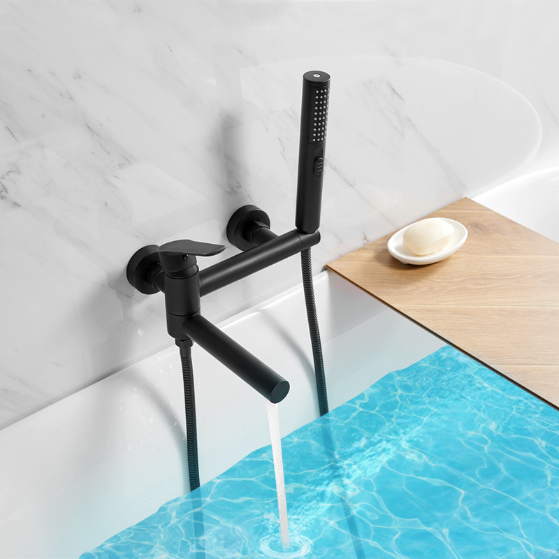 Bathtub tap full copper shower hot and cold water mixing valve tap bath Easy shower head suit bathroom shower shower nozzle