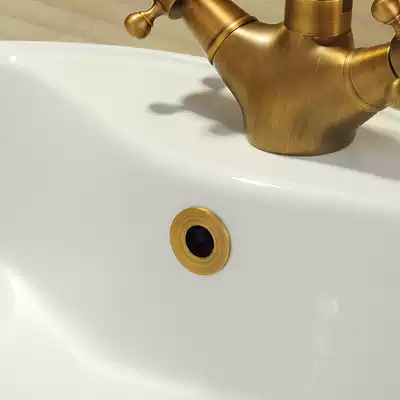Modan all-copper basin overflow hole cover Decorative cover Washbasin overflow mouth Basin accessories overflow hole cover