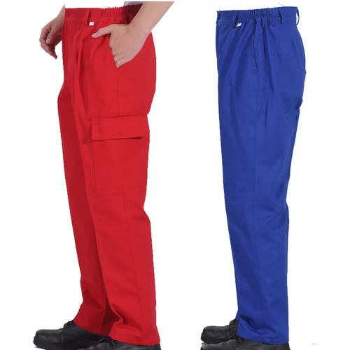 Демисезонные износостойкие синие штаны для работы