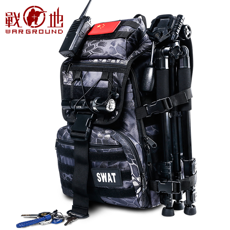 Field outdoor mountaineering bag men's multi-functional waterproof tactical backpack Attack bag Army fan rucksack Camouflage backpack