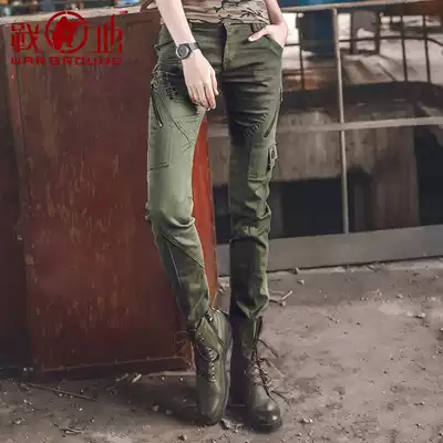 Field army camouflage training autumn slacks female army green long pants outdoor camouflage pants multi-pocket overalls