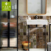  Yishan retro metal glaze handmade brick Bed and breakfast kitchen background wall brick Nordic bathroom tile Toilet tile