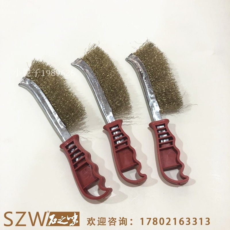 Barbecue grill cleaning brush long handle stainless steel wire brush baking net brush Copper baking tray cleaning brush Kitchen multi-function brush