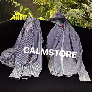 CALM Produced 2009 Early Classic EDC Edison Chen Striped Hooded Rhinestone Zip Long Sleeve Shirt