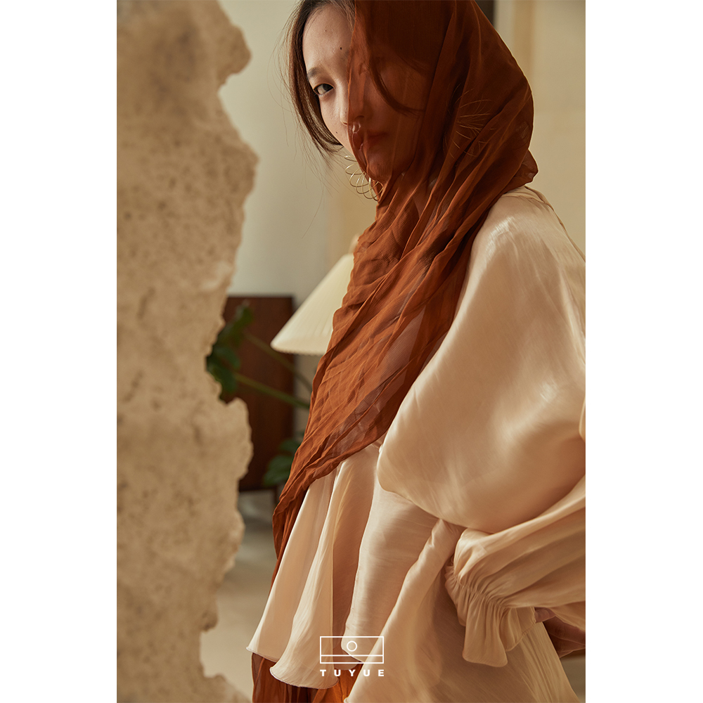 Coated moon design pure color light thin real silk scarf mulberry silk female summer pro-skin silk scarf beach sunscreen sunscreen shawl