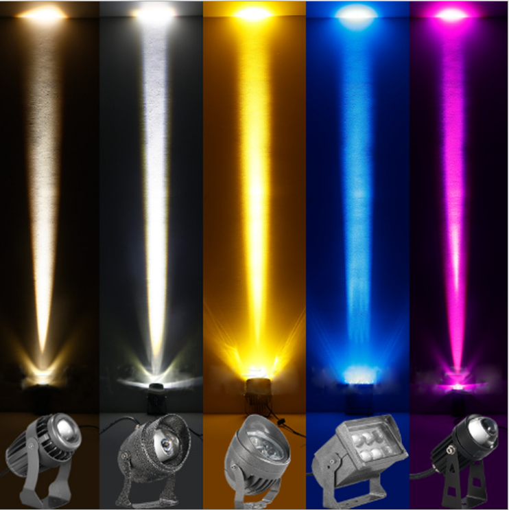 LED Spotlight Light Light Ultra-remote remote remote remote remote outdoor waterproof column Rome column ultra-bright outdoor blue